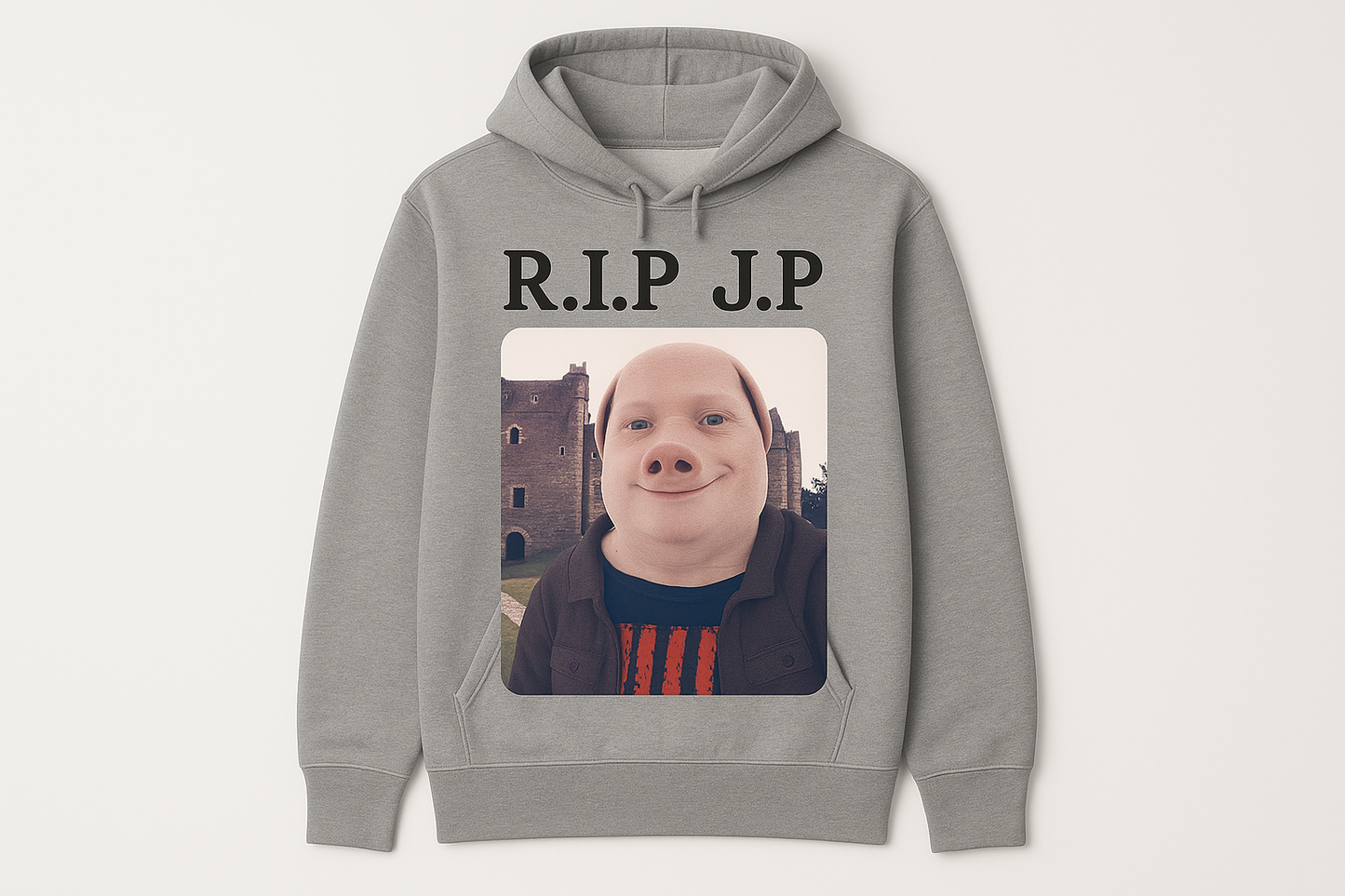 R.I.P J.P Grå Hettegenser