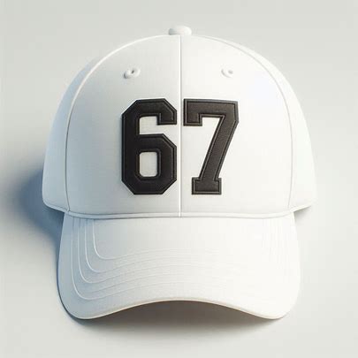 67 Baseball Cap - Hvit