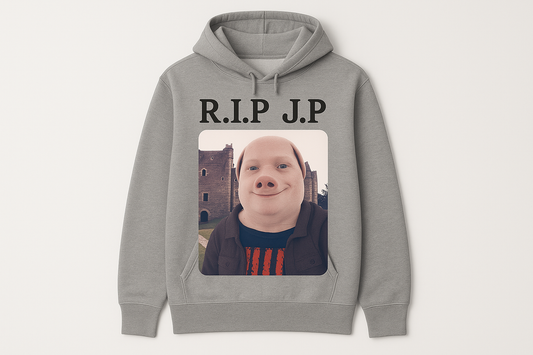 R.I.P J.P Grå Hettegenser